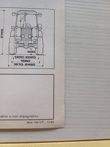 Lamborghini trattore VeloxDrive 8550 1982 depliant originale italiano