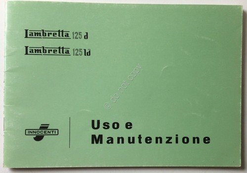 Lambretta 125d e 125ld - Innocenti - Uso e manutenzione … | Immagine principale