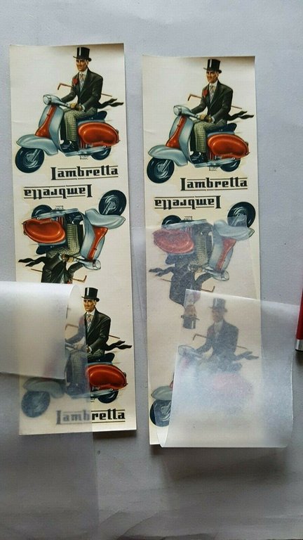 Lambretta decalcomanie ad acqua originali d'epoca no replica no depliant