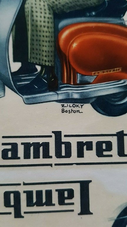 Lambretta decalcomanie ad acqua originali d'epoca no replica no depliant