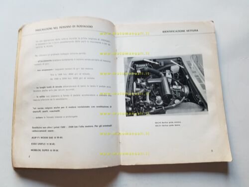 Lancia 2000 Berlina 1a serie 1972 manuale uso manutenzione originale