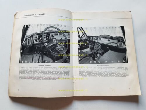 Lancia 2000 Berlina 1a serie 1972 manuale uso manutenzione originale