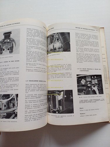 Lancia 2000 iniezione 1971 manuale officina caratter. tecniche dati riparazioni