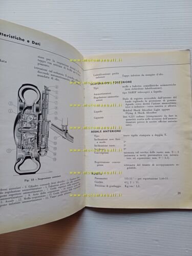 Lancia Appia 1954 manuale uso manutenzione originale italiano