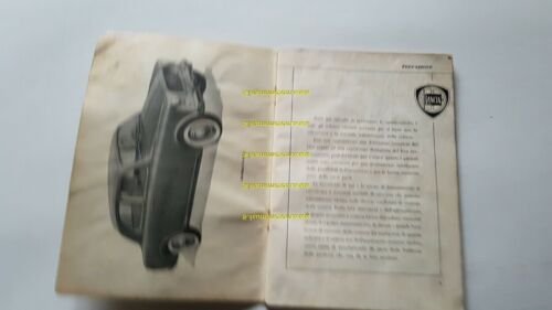 Lancia Appia 3a Serie - Convertibile Lusso 1959 Manuale Uso …