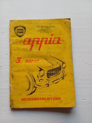 Lancia Appia 3a Serie 1960 manuale uso manutenzione originale testo …