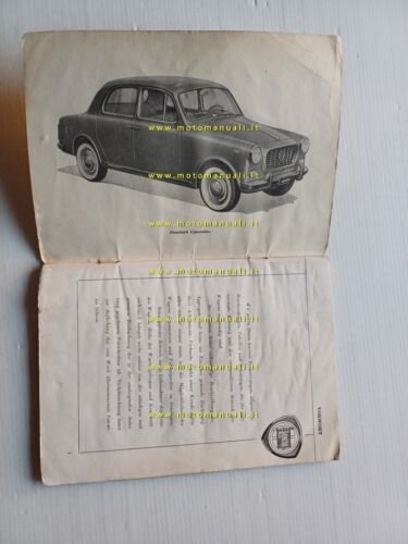Lancia Appia 3a Serie 1960 manuale uso manutenzione originale testo …