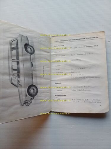 Lancia Appia 3a Serie 1960 manuale uso manutenzione originale testo …