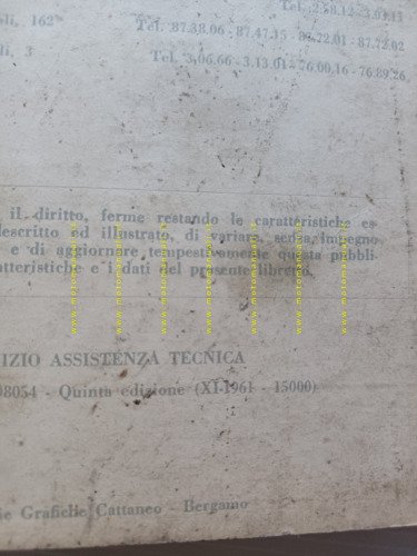 Lancia Appia 3a serie tutti modelli 1961 manuale uso originale