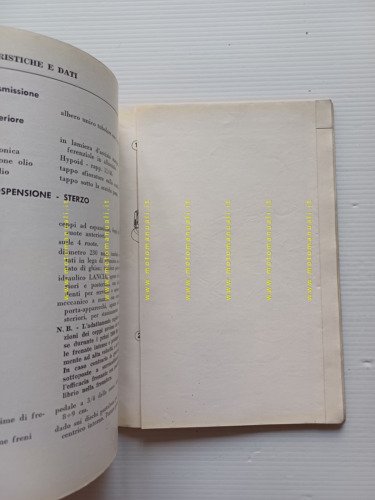 Lancia Appia 3a serie tutti modelli 1961 manuale uso originale