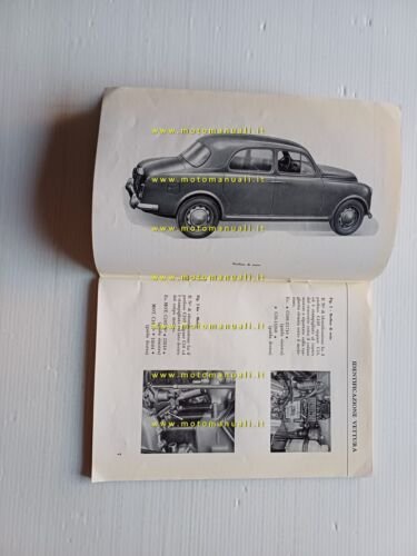 Lancia Appia II Serie 1958 manuale uso manutenzione originale italiano