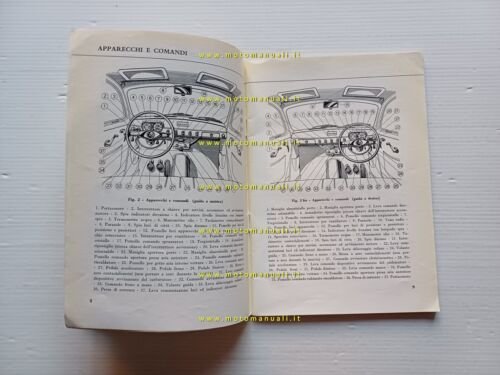 Lancia Appia II Serie 1958 manuale uso manutenzione originale italiano