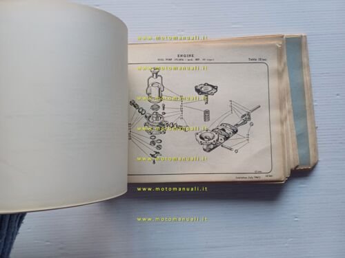 Lancia Appia III Serie 1961 SUPPLEMENTO catalogo ricambi originale INGLESE