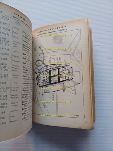 Lancia Aprilia II Serie 1947 catalogo ricambi originale italiano