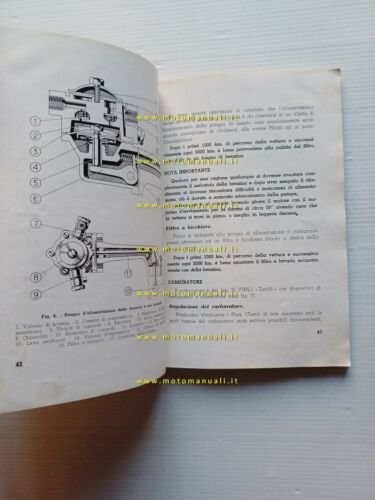 Lancia Aprilia II Serie 1951 manuale uso manutenzione originale italiano