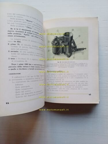 Lancia Ardea 1940 manuale uso manutenzione originale italiano