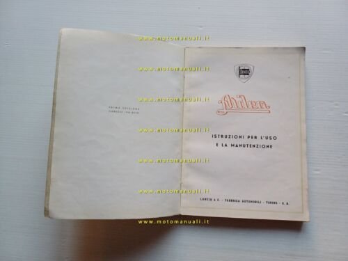 Lancia Ardea 1940 manuale uso manutenzione originale italiano