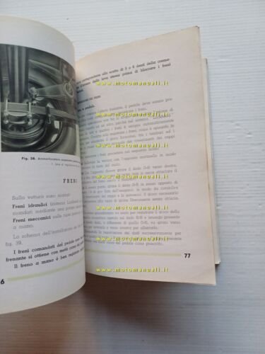 Lancia Ardea 1940 manuale uso manutenzione originale italiano