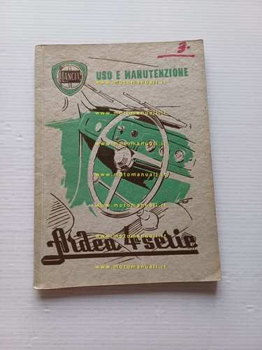 Lancia Ardea 4a Serie 1951 manuale uso manutenzione libretto istruzioni …