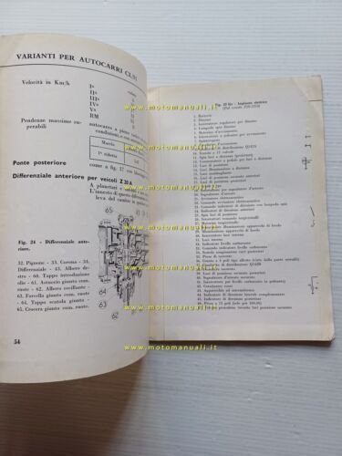 Lancia Autocarri Militari TL 51 - CL 51 1962 manuale …