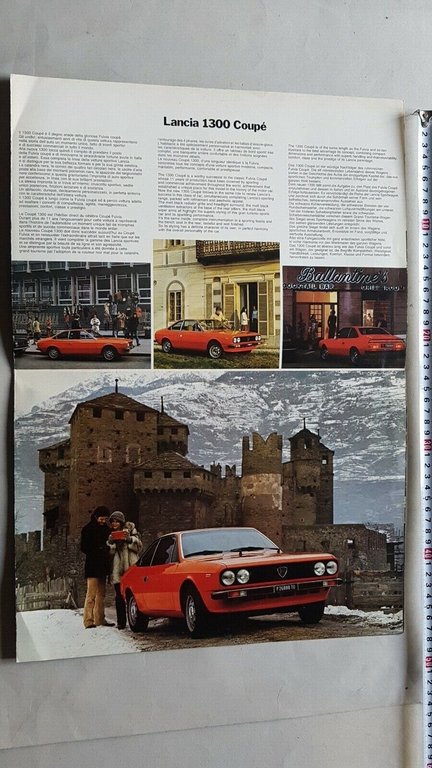 Lancia Beta 1300 Coup 1976 depliant originale italiano auto brochure