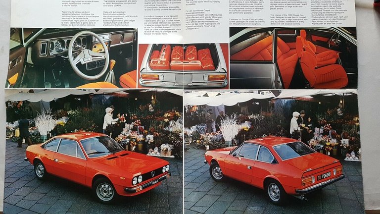 Lancia Beta 1300 Coup 1976 depliant originale italiano auto brochure