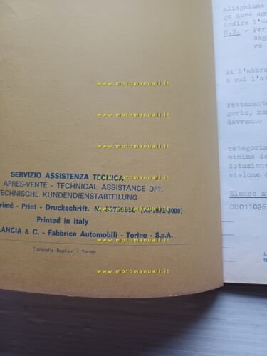 Lancia Beta 1972 - 1973 2 cataloghi attrezzi speciali per …