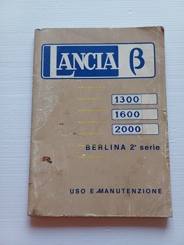 Lancia Beta berlina 1300 1600 2000 1975 manuale uso manutenzione …