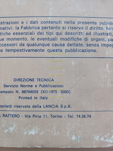 Lancia Beta berlina 1300 1600 2000 1975 manuale uso manutenzione …