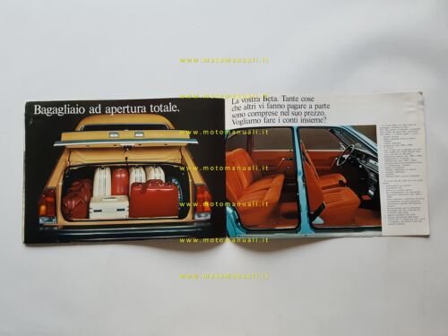Lancia Beta Berlina 2a Serie 1975 depliant originale