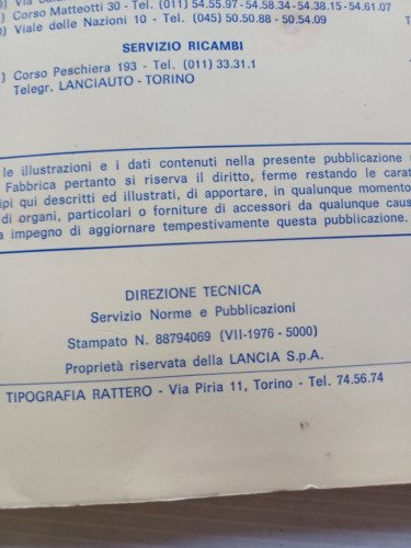 Lancia Beta Coup - Spider 1600 - 2000 1976 manuale …