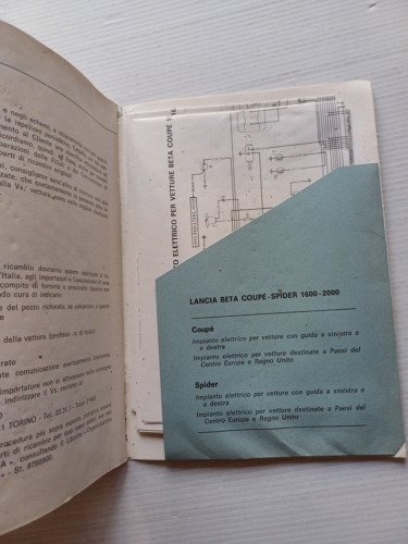 Lancia Beta Coup - Spider 1600 - 2000 1976 manuale …