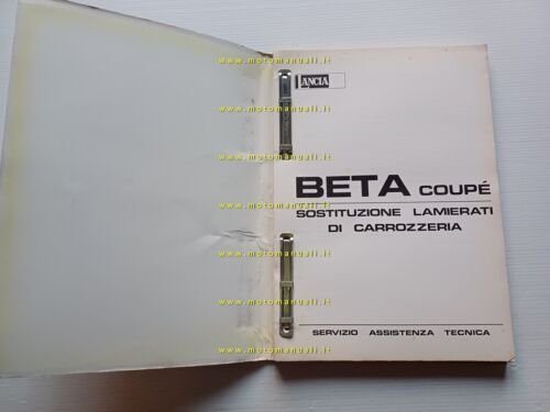 Lancia Beta Coup 1976 manuale officina riparazione carrozzeria originale