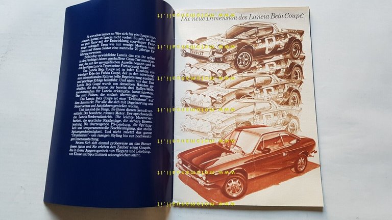 Lancia Beta coupè 1.3 1.6 2.0 depliant TEDESCO originale Deutsch