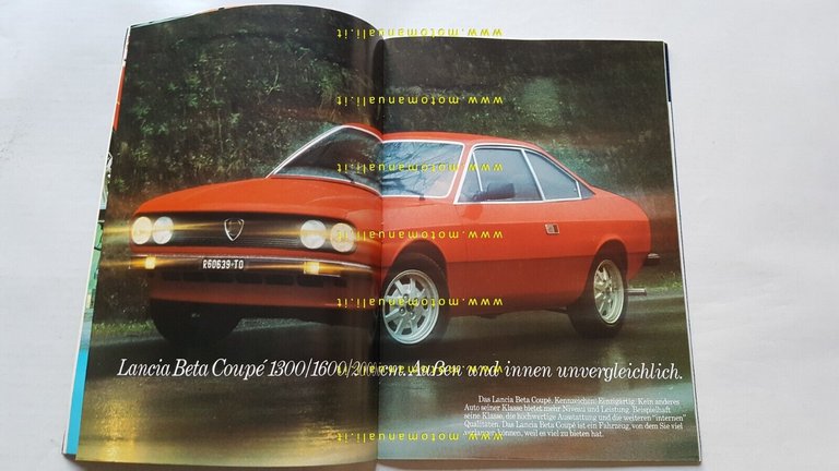 Lancia Beta coupè 1.3 1.6 2.0 depliant TEDESCO originale Deutsch