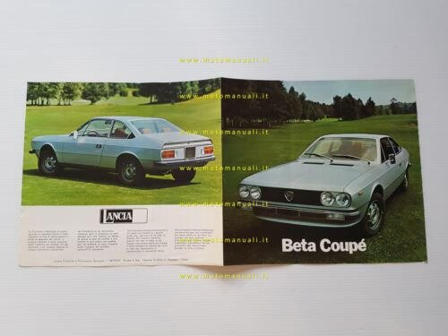 Lancia Beta Coupè depliant lancio 1973 originale