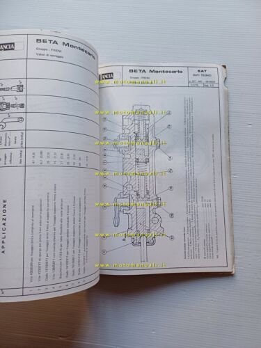 Lancia Beta Montecarlo 1975 manuale officina caratter. tecniche dati riparazioni