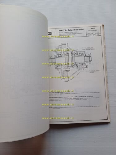 Lancia Beta Motecarlo 1975 manuale officina caratter. tecniche dati riparazioni