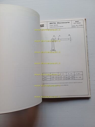 Lancia Beta Motecarlo 1975 manuale officina caratter. tecniche dati riparazioni