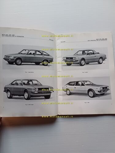 Lancia Beta Spider-Coup-HPE manuale officina caratt. tecniche dati riparazioni