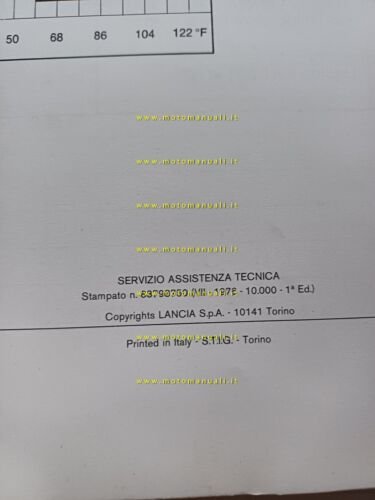 Lancia Beta Spider-Coup-HPE manuale officina caratt. tecniche dati riparazioni