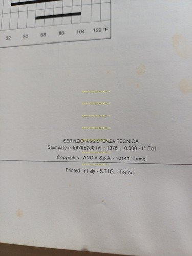 Lancia Beta Spider-Coupè-HPE manuale officina caratt. tecniche dati riparazioni
