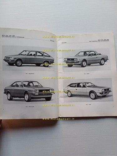 Lancia Beta Spider-Coupè-HPE manuale officina caratt. tecniche dati riparazioni
