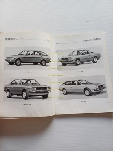 Lancia Beta Spider-Coupè-HPE manuale officina caratt. tecniche dati riparazioni