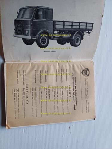 Lancia Esadelta 1963 autocarro manuale uso manutenzione libretto originale