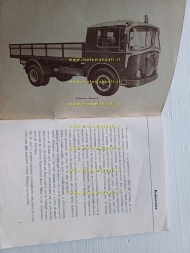 Lancia Esatau B 1960 autocarro manuale uso manutenzione libretto originale