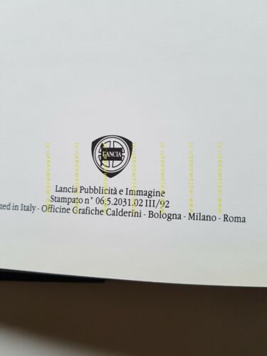 Lancia Filosofia dell'Innovazione 1992 depliant originale italiano auto brochure