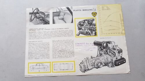 Lancia Flavia 1.8 1964 depliant originale brochure auto