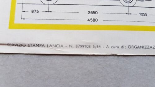 Lancia Flavia 1.8 1964 depliant originale brochure auto