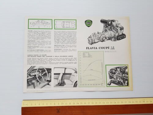Lancia Flavia 1.8 Coupè 1963 depliant originale italiano